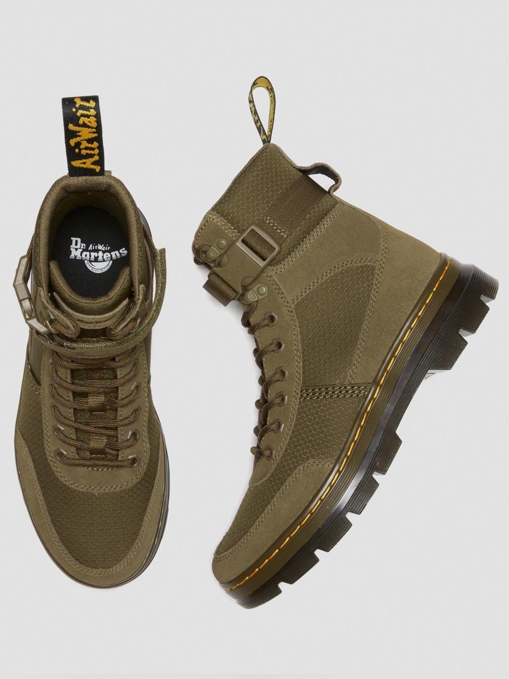 Doc Martens Airwair Combs Tech Suede & Nylon Casual Combat Boots